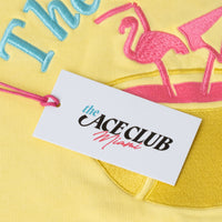 Crewneck Women Yellow Flamingo