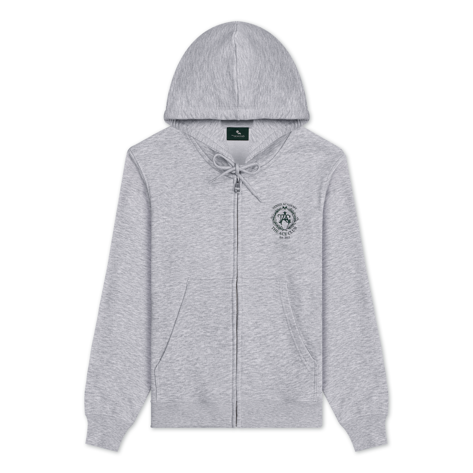 Hoodie ZIP Women Grey Academy